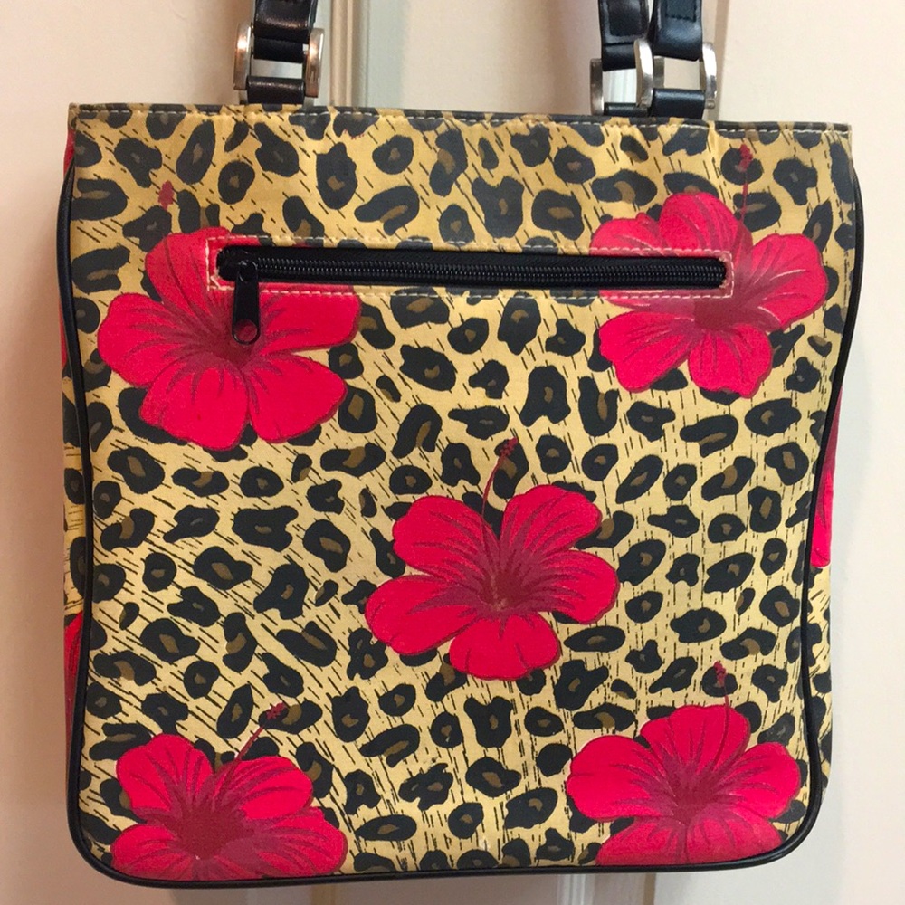 Leopard/ Sequin Hibiscus 🌺 Shoulder Bag - Picture 2 of 11